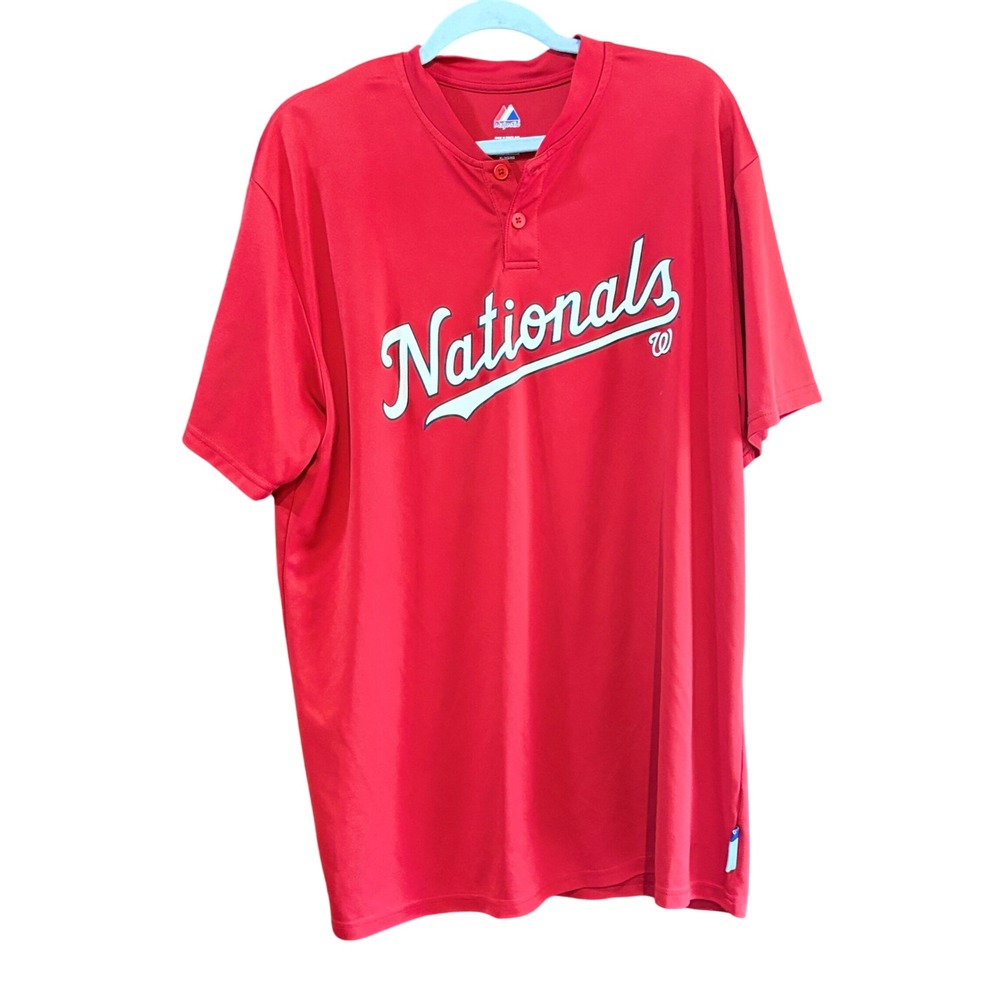 Majestic Washington Nationals Ryan Zimmerman 11 Jersey Shirt Mens XL Red MLB